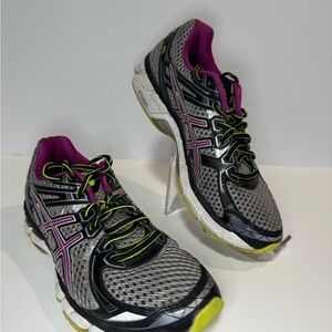 Asics Men’s Gray and Purple Athletic Shoes - Size 10